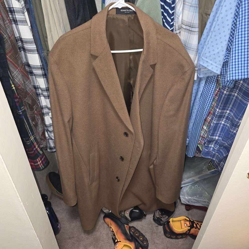 Kenneth Cole Men's Tan Trench Coat